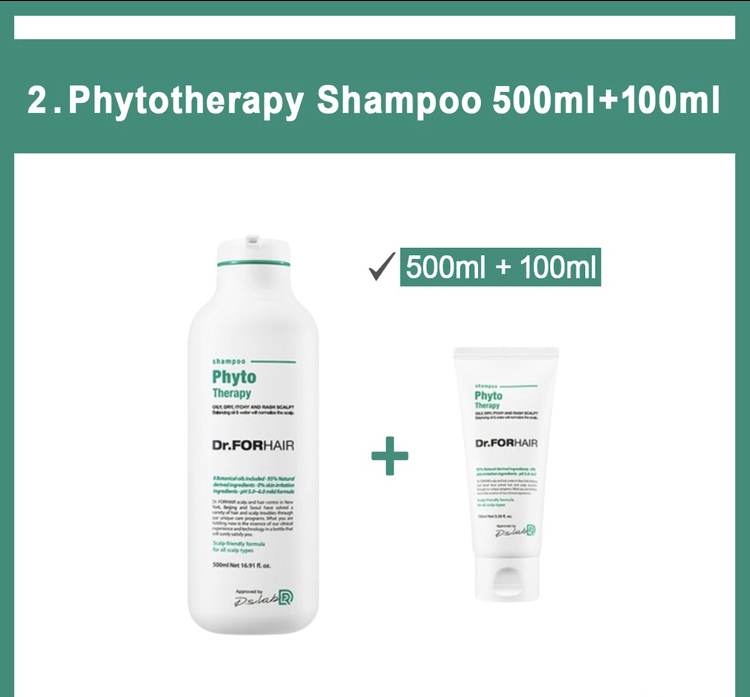 Dầu gội cho da nhạy cảm, dầu gội dưỡng tóc dịu nhẹ cho da đầu nhạy cảm Dr.FORHAIR Phyto Therapy Shampoo