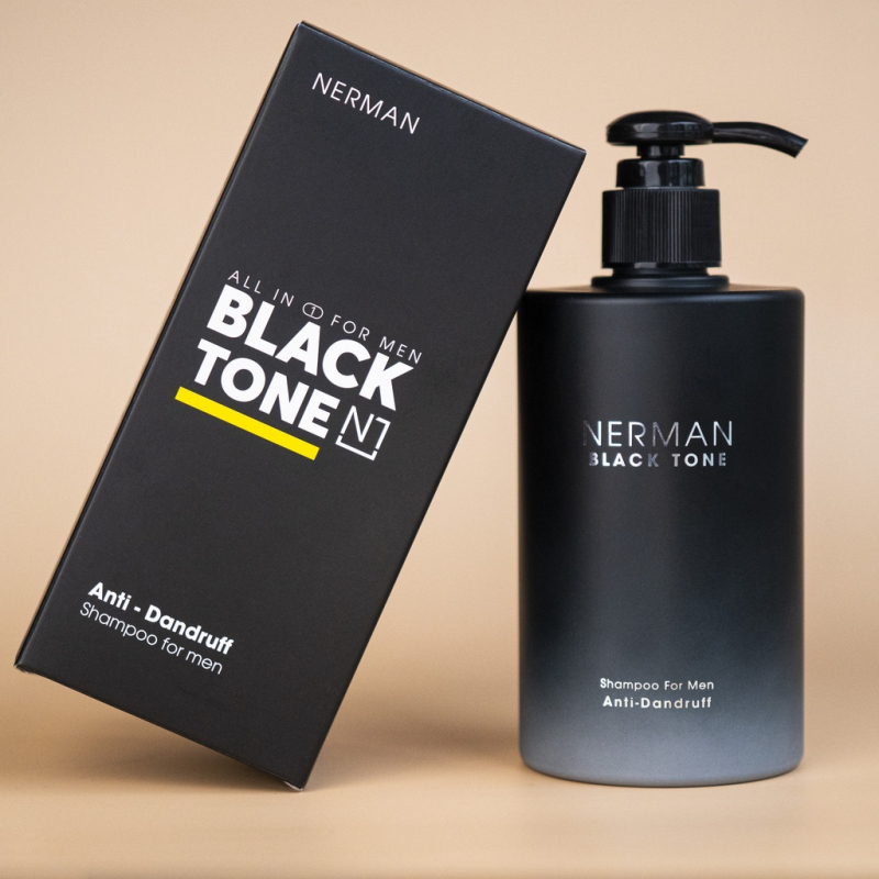 Dầu gội sạch gàu cho nam giới Nerman Black Tone hương nước hoa Pháp