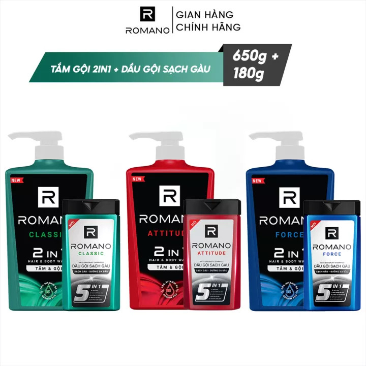 Dầu gội sạch gàu Romano