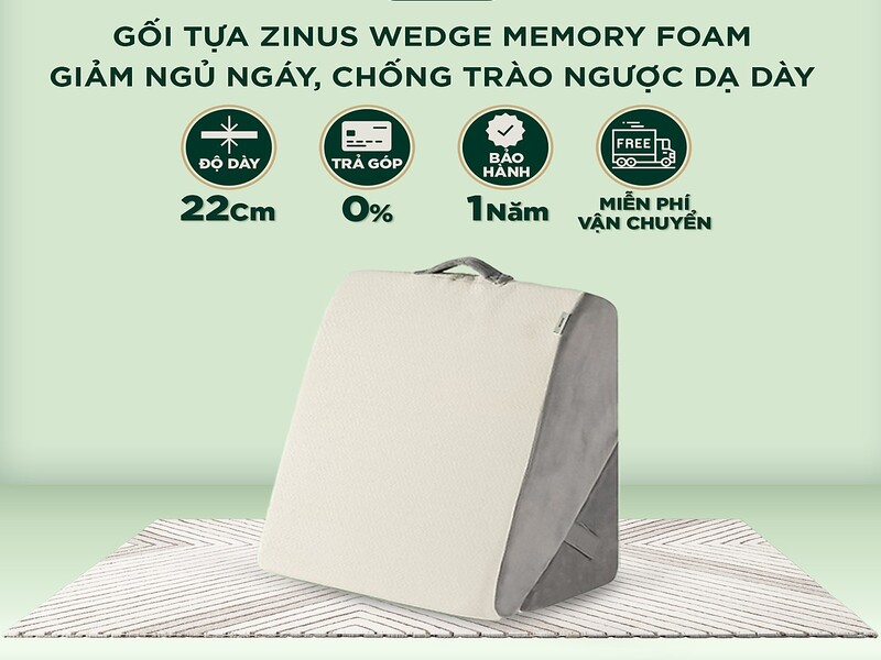 Gối tựa đa năng Zinus Memory Foam chống ngủ ngáy