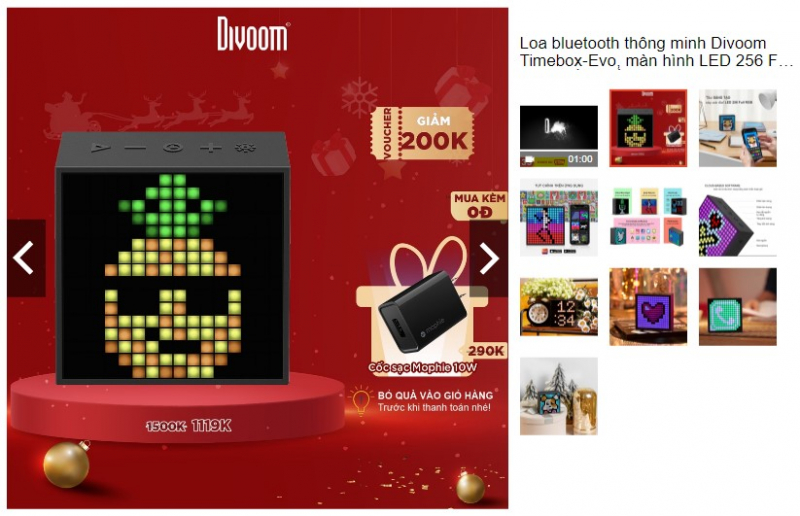 Loa bluetooth thông minh Divoom Timebox-Evo