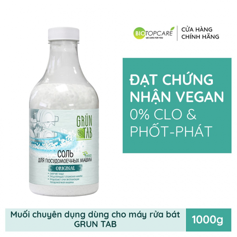 Muối chuyên dụng dành cho máy rửa bát GRUN TAB “ORIGINAL”