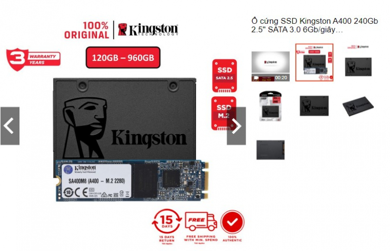 Ổ cứng SSD Kingston A400