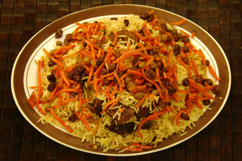 Một trong các món ăn ở Pakistan là Kabuli Pulao