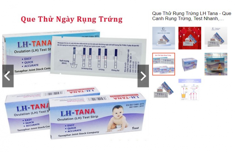 Que thử rụng trứng LH Tana