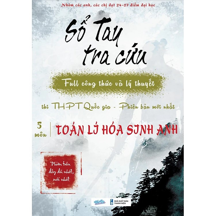 Sổ tay tra cứu công thức 5 môn lớp 12