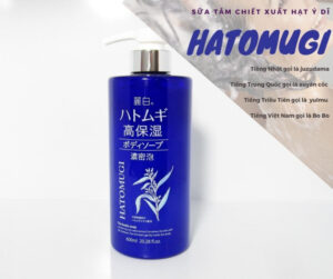Sữa tắm dưỡng ẩm và sáng da Hatomugi The Body Soap 600ml