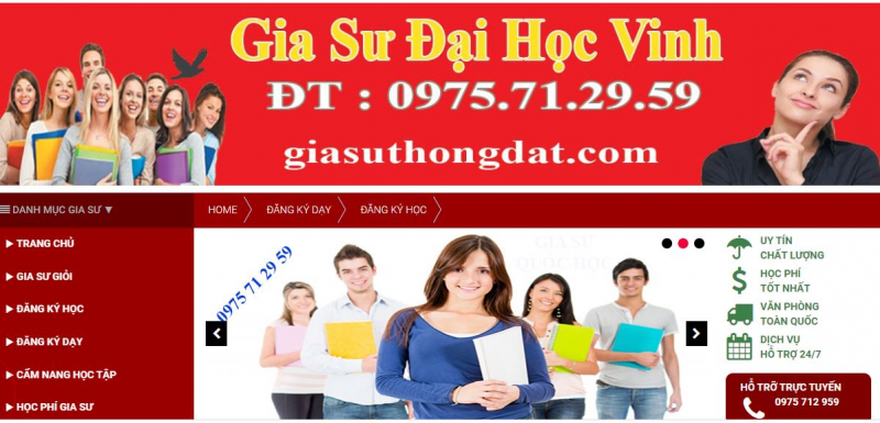 Trung tâm gia sư đại học Vinh