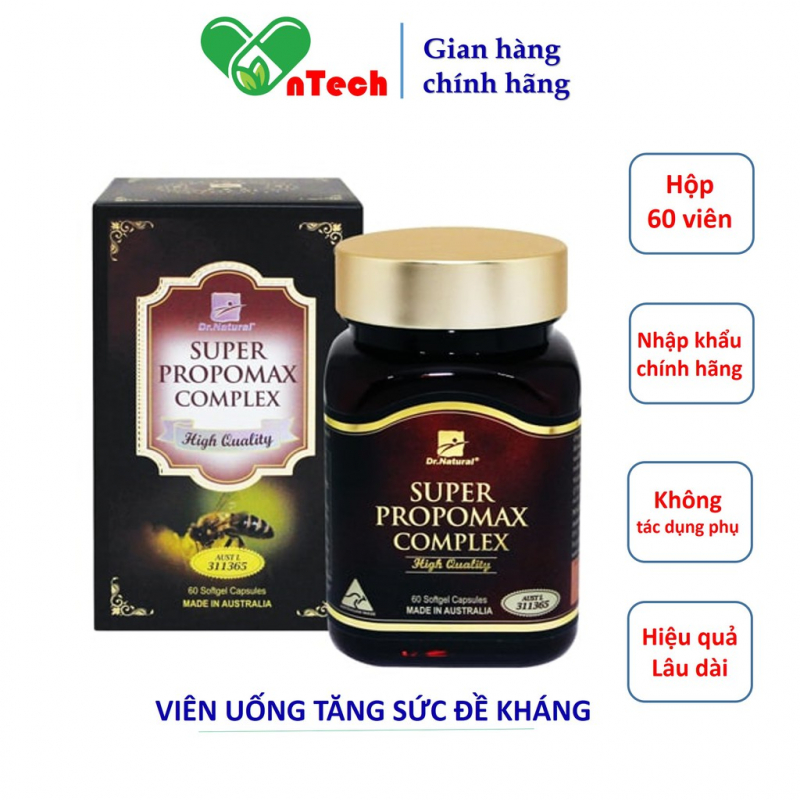 Viên uống Dr.Natural Super Propomax Comlex bồi bổ cơ thể tăng sức đề kháng tăng cường hệ miễn dịch hộp 60 viên