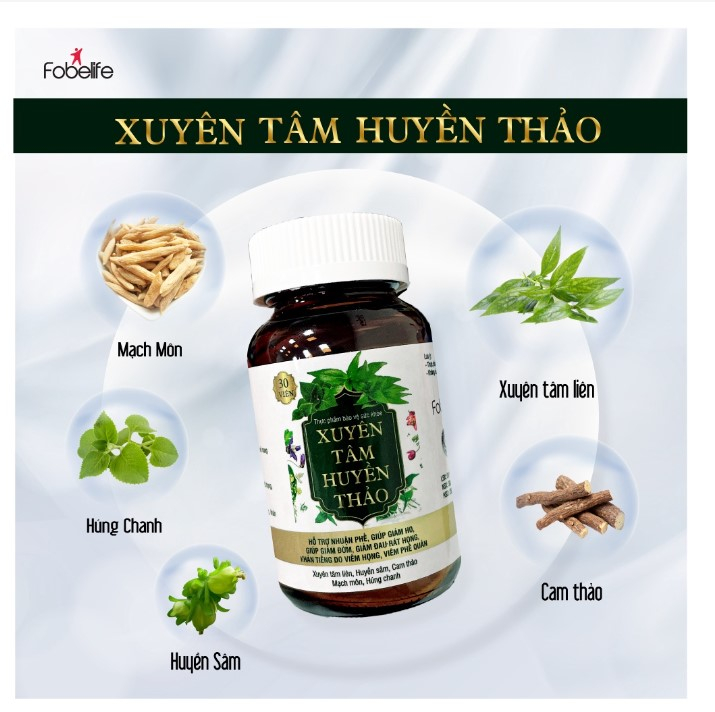 Viên uống giúp giảm ho đờm xuyên tâm Huyền Thảo