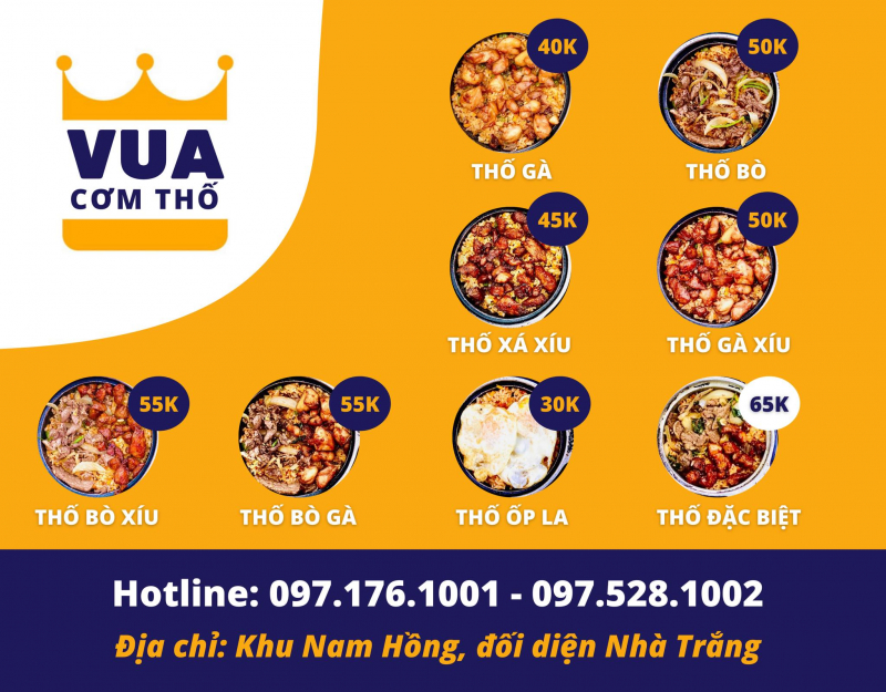 Menu Vua Cơm Thố