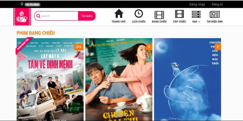 7 website lịch chiếu phim rạp hot tại Việt Nam