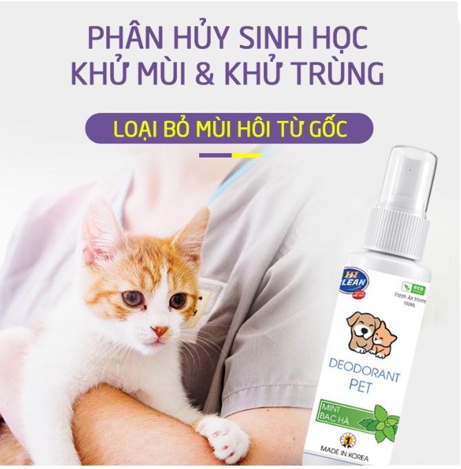 Khử mùi hiệu quả nhất khi chăm sóc thú cưng với xịt diệt khuẩn